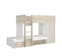 DEKIT GRUPO RIMOBEL Cama Nido, Melamina, Blanco/ALISTONADO, 150 x 245.8 x 111.7, 03K4748654