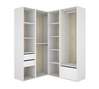 DEKIT Grupo RIMOBEL-Conjunto Armario-VESTIDOR Rincon con Trasera Reversible