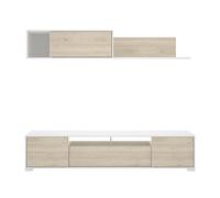 DEKIT GRUPO RIMOBEL KEN - MUEBLE DE SALON TV - 42x200x41 cm - BLANCO / NATURAL
