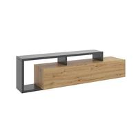 DEKIT GRUPO RIMOBEL KRAM Mueble de TV bajo, Melamina, Grafito y Nordic, 47x165x40 cm