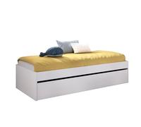 DEKIT GRUPO RIMOBEL LAGO - Aro de cama 90X190 con arrastre - BLANCO - 40,3 x 95,8 x 194,8