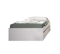 Base cama dormitorio con cajones LAGO DEKIT 90x190 + 2 cajones blanco
