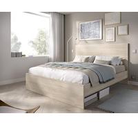 DEKIT Grupo RIMOBEL Lago - Cama para Dormitorio 135/140X190 - Natural - 100 x 145.4 x 195