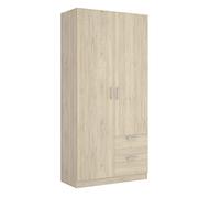 DEKIT GRUPO RIMOBEL MAXI - Armario con dos puertas y dos cajones - Natural- 215 x 52 x 100 cm