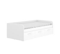 DEKIT GRUPO RIMOBEL MEK - Cama nido con tres cajones de almacenaje - Blanco - 60x195x97 cm