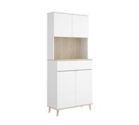 DEKIT Grupo RIMOBEL - Mueble Auxiliar Wok- Blanco/Natural -191X60X40cm