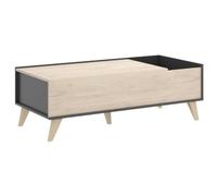 DEKIT GRUPO RIMOBEL NESS - MESA DE CENTRO ELEVABLE NESS - GRAFITO / NATURAL - 41 X 99 X 60 CM
