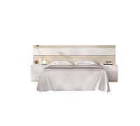 DEKIT GRUPO RIMOBEL Niza CABECERO, Melamina, Natural/Blanco, 95 x 248 x 34 cm