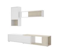 DEKIT GRUPO RIMOBEL OBI Mueble para TV, Madera, Blanco, 180x180/230x41 cm