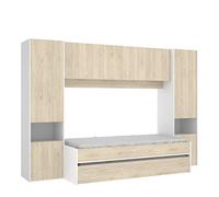 DEKIT GRUPO RIMOBEL Rimobel KWAY Puente, Melamina, Blanco, Cama Individual