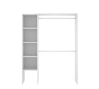 DEKIT GRUPO RIMOBEL SUIT - Armario Vestidor Abierto con cuatro estantes - Blanco - 187x140/110x40 cm