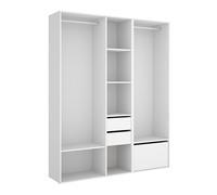 DEKIT GRUPO RIMOBEL SUIT - Conjunto de amrario-vestidor con dos cajones y zapatero - BLANCO/NATURAL - 205 x 158 x 45