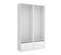 DEKIT GRUPO RIMOBEL SUIT - Conjunto de armario-vestidor con dos zapateros - BLANCO/NATURAL - 205 x 120 x 45