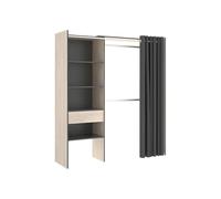 DEKIT GRUPO RIMOBEL SUIT - Vestidor con cajón y cortina - Natural / Grafito