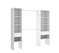 DEKIT GRUPO RIMOBEL SUIT - Vestidor con dos columnas y dos cajones - BLANCO - 185 x 160 x 50