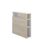 DEKIT GRUPO RIMOBEL TEN - Cabecero con estantes para cama de 90 - NATURAL/BLANCO - 96 x 23,4 x 99