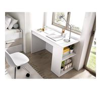 DEKIT GRUPO RIMOBEL TEO - Mesa escritorio con estante y cajón - BLANCO - 74 x 115 x 50