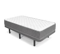DEKIT - Pack Ahorro Base tapizada Dollie con Colchón viscoelástico con muelles ensacados Aurea 105 x 190cm