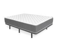 DEKIT - Pack Ahorro Base tapizada Dollie con Colchón viscoelástico con muelles ensacados Aurea 135 x 190cm