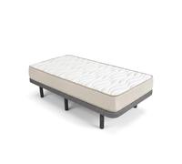 DEKIT - Pack Ahorro Base tapizada Dollie con colchón viscoelástico Nova Plus 105x190 cm - 20 cm Altura