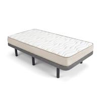 DEKIT - Pack Ahorro Base tapizada Dollie con colchón viscoelástico Nova Plus 15 cm Altura 90x190 cm