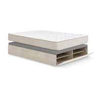DEKIT - Pack Ahorro Dormitorio Canapé LAN con 1 Colchón viscoelástico Nova 135 x 190 cm, Altura 20 cm