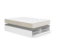 DEKIT - Pack Ahorro Dormitorio Canapé LAN con 1 Colchón viscoelástico Nova 135 x 190 cm, Altura 20 cm