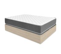 DEKIT - Pack Ahorro Dormitorio Canapé Nest con 1 Colchón viscoelástico con muelles ensacados Aurea 150 x 190cm