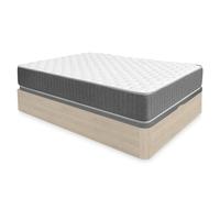 DEKIT - Pack Ahorro Dormitorio Canapé Round con 1 Colchón viscoelástico con muelles ensacados Aurea 150 x 190cm