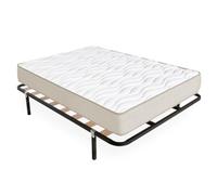 DEKIT - Pack Ahorro somier Lama Ancha Kerry con Colchón viscoelástico Nova Plus 150 x 190 cm