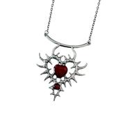 DEKKRYNFV Colgante único en forma de corazón con piedra brillante, accesorio de joyería de moda para la mujer moderna, uso diario, collar de personalidad