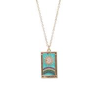 DEKKRYNFV Collar de cartas de tarot de estilo antiguo que muestra el símbolo del mago textura de latón para los amantes de los accesorios únicos, accesorios únicos del tarot