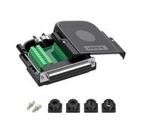 DEKKRYNFV Conector adaptador de terminal de puerto DB37 macho RS232 a 37 pines con cordal de perno largo y conector de abrazadera de cable de carcasa