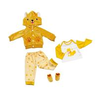 DEKKRYNFV Conjunto de ropa para muñecas de 18 pulgadas de tela suave, traje renacido con patrón de dibujos animados para niños juegos de rol para hacer ropa de muñecas para muñecas conjunto muñecas