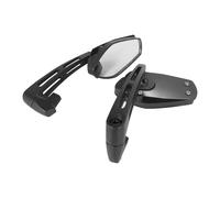 DEKKRYNFV Cristal lateral de la motocicleta vidrio irrompible general Fit amplia vista trasera para modelos de bicicleta ABS + cristal espejo antichoque