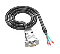 DEKKRYNFV DB9port - Cable adaptador RS485 con enchufe de metal, textura flexible para sistemas de ingeniería de comunicación, metal con blindaje
