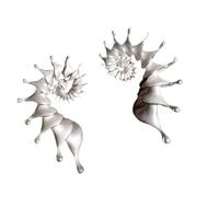 DEKKRYNFV Delicados pendientes de concha de mar, anillos de apertura multifuncionales, textura chapada en plata, adecuados para mejorar el aspecto moderno, aretes de caracola únicos