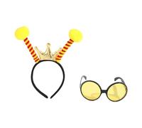 DEKKRYNFV Diadema De Abejorros Gafas De Antena Abejorros Accesorios De Disfraz De Abejas Para Mascaradas Fiestas De Cosplay De Halloween Disfraz De Fiesta De Cosplay De Halloween