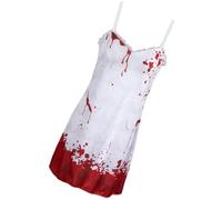 DEKKRYNFV Disfraz de Halloween para cosplay, disfraz de reina de baile de sangre, accesorios de camisón, vestido de graduación, coronas, diadema, disfraz de Halloween