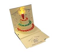 DEKKRYNFV Divertida Tarjeta De Pastel De Cumpleaños En 3D Saludo Emergente 3D Único Con Efecto Musical Y De Luz Para Celebraciones En Todas Las Ocasiones