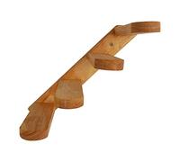 DEKKRYNFV Estante flotante de pared de madera, escalera de escalada de 4 escalones, 2.36 pulgadas de ancho, estantes colgantes de madera maciza de goma de 15.7 x 8.6 pulgadas