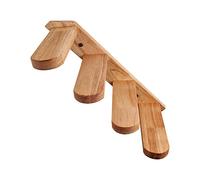DEKKRYNFV Estante flotante de pared de madera, escalera de escalada de 4 escalones, 2.36 pulgadas de ancho, estantes colgantes de madera maciza de goma de 15.7 x 8.6 pulgadas