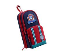 DEKKRYNFV Estuche multifuncional resistente al agua, gran capacidad, organizador para estudiantes, suministros escolares, estuche floral vintage, Red