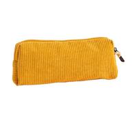 DEKKRYNFV Estuche multiusos de pana para bolígrafos, bolsa de tela resistente a desgarros, organizador de oficina y escuela, color liso, chocolate