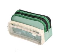 DEKKRYNFV Estuche para lápices transparente de color de contraste, espacioso, diseño japonés, esencial para la escuela, estético, bolsa de gran capacidad, c