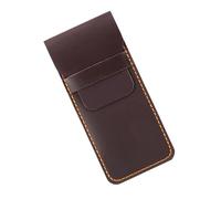 DEKKRYNFV Estuche retro para pluma estilográfica, funda protectora de piel, multifuncional, para hombres y mujeres, suministros de oficina, organizador de cuero, Brown