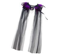 DEKKRYNFV Gotik Feathered Shrug & Lace Collar Cape Shawl - Victorian Halloween Cosplay Costume for Adult Women Accessories Victorian Lace Collar