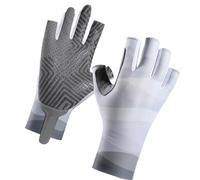 DEKKRYNFV Guantes elásticos transpirables para pesca, senderismo, ciclismo, protección solar UPF50+, guantes de pesca, cómodos pescadores sin dedos
