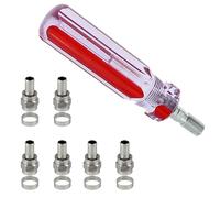 DEKKRYNFV Herramienta de compresión coaxial tipo F con conectores 5F para instalación de satélite y receptor, kit de conectores tipo F para configuraciones de entretenimiento