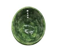 DEKKRYNFV Herramienta tradicional para pelar cilantro de cerámica hecha a mano, textura de cerámica para pelar y moler eficientemente, dispositivo manual de pelado de cilantro